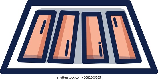 Kipper fish illustration icon design flat food
