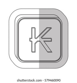 kips currency symbol icon image, vector illustration