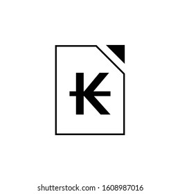 Kips sign icon black vector illustration