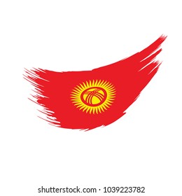 kirghizia flag, vector illustration