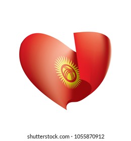 kirghizia flag, vector illustration