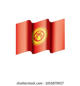 kirghizia flag, vector illustration