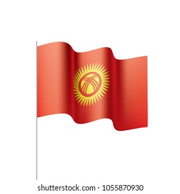 kirghizia flag, vector illustration