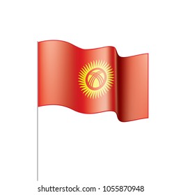 kirghizia flag, vector illustration