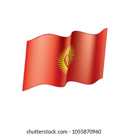 kirghizia flag, vector illustration