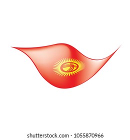 kirghizia flag, vector illustration