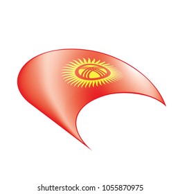 kirghizia flag, vector illustration