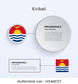 Kiribati Country Set of Banners on gray background for Infographic and Presentation. Vector illustration.
