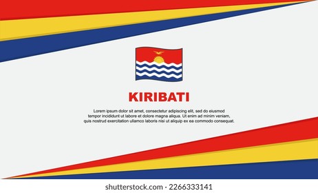 Kiribati Flag Abstract Background Design Template. Kiribati Independence Day Banner Cartoon Vector Illustration. Kiribati Design