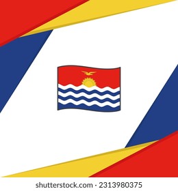 Kiribati Flag Abstract Background Design Template. Kiribati Independence Day Banner Social Media Post. Kiribati