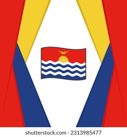 Kiribati Flag Abstract Background Design Template. Kiribati Independence Day Banner Social Media Post. Kiribati Background