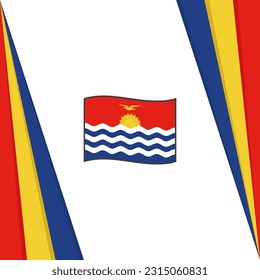 Kiribati Flag Abstract Background Design Template. Kiribati Independence Day Banner Social Media Post. Kiribati Flag
