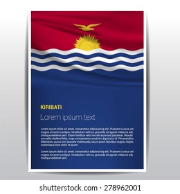 Kiribati flag Brochure - Vector Flyer Cover Page Design
