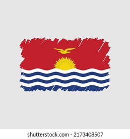 Kiribati Flag Brush Strokes. National Flag