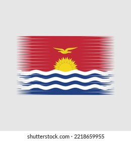 Kiribati Flag Pinselstriche gestrichen