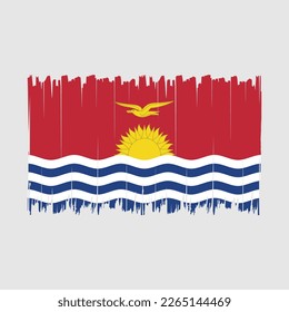 Kiribati Flag Brush Vector Illustration