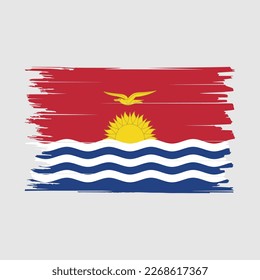 Kiribati Flag Brush Vector Illustration