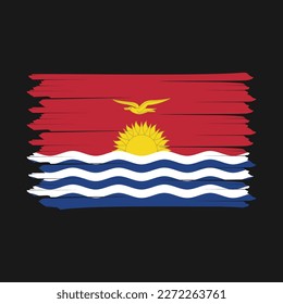 Ilustración del vector de pincel de la bandera de Kiribati