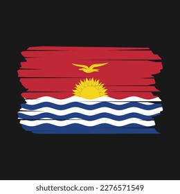 Ilustración del vector de pincel de la bandera de Kiribati