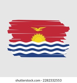 Ilustración del vector de pincel de la bandera de Kiribati