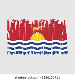 Kiribati Flag Brush Vector Illustration