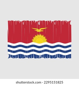Kiribati Flag Brush Vector Illustration
