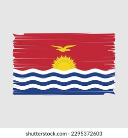 Ilustración del vector de pincel de la bandera de Kiribati