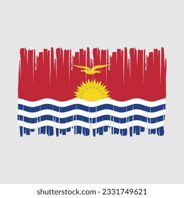 Ilustración del vector de pincel de la bandera de Kiribati