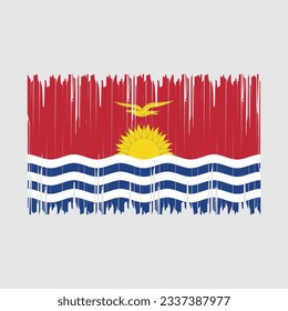 Kiribati Flag Brush Vector Illustration