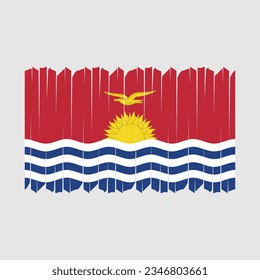 Kiribati Flag Brush Vector Illustration