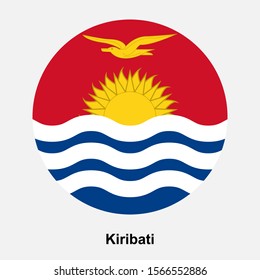 Kiribati flag icon isolated vector illustration