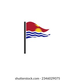 Kiribati flag icon set, Kiribati independence day icon set vector sign symbol