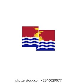 Kiribati flag icon set, Kiribati independence day icon set vector sign symbol