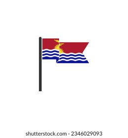 Kiribati flag icon set, Kiribati independence day icon set vector sign symbol
