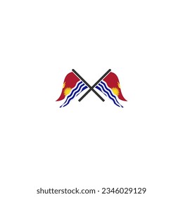 Kiribati flag icon set, Kiribati independence day icon set vector sign symbol