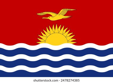 Kiribati flag illustrator country flags symbol nation