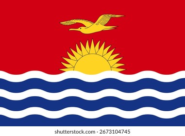 Ilustrador de banderas de Kiribati país banderas símbolo nación  