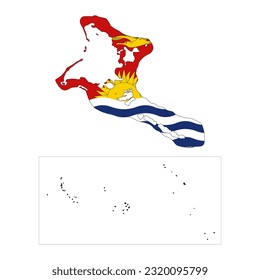 Kiribati flag simple illustration for independence day or election