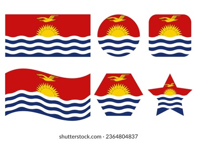 Kiribati flag simple illustration for independence day or election