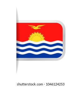 Kiribati Flag Vector Bookmark Icon - Illustration