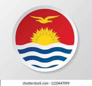 kiribati flag vector circle round shape