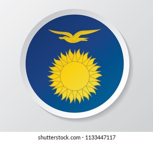 kiribati flag vector circle round shape
