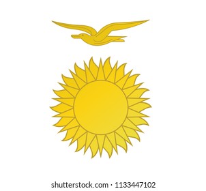 kiribati flag vector emblem logo shape