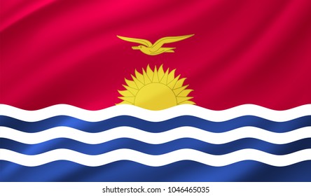 Kiribati Flag in Vector Illustration