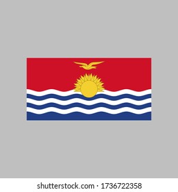 Ilustración vectorial de la bandera de Kiribati en alta calidad para ui y ux, sitio web o aplicación móvil