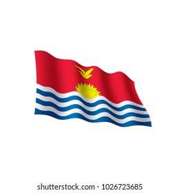 Kiribati flag, vector illustration on a white background