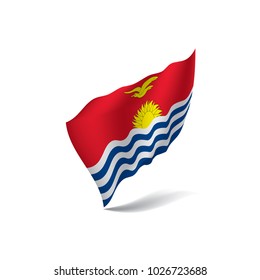 Kiribati flag, vector illustration on a white background