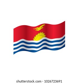 Kiribati flag, vector illustration on a white background