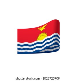 Kiribati flag, vector illustration on a white background