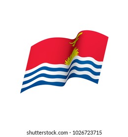 Kiribati flag, vector illustration on a white background